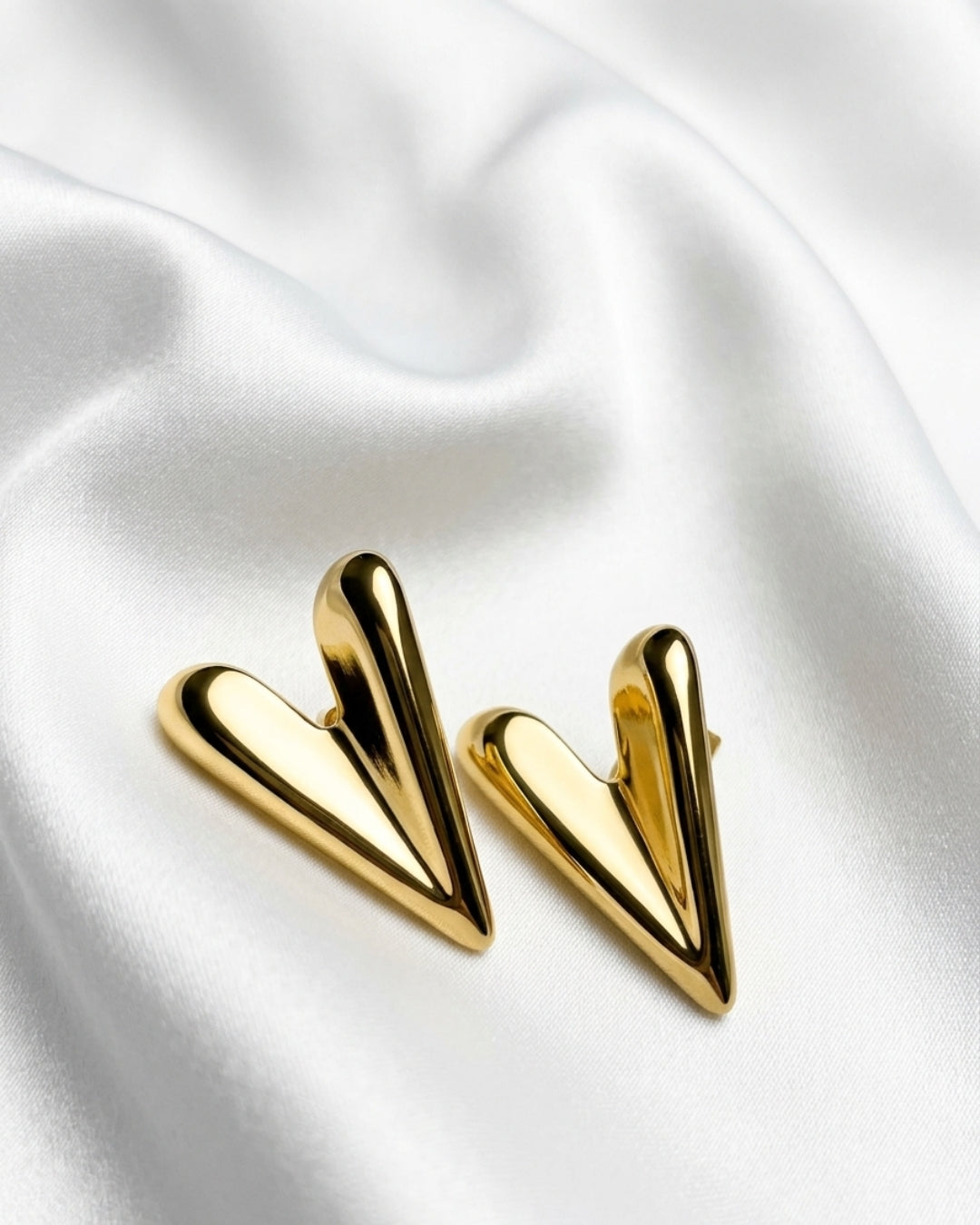 Cupid Heart Stud Earrings