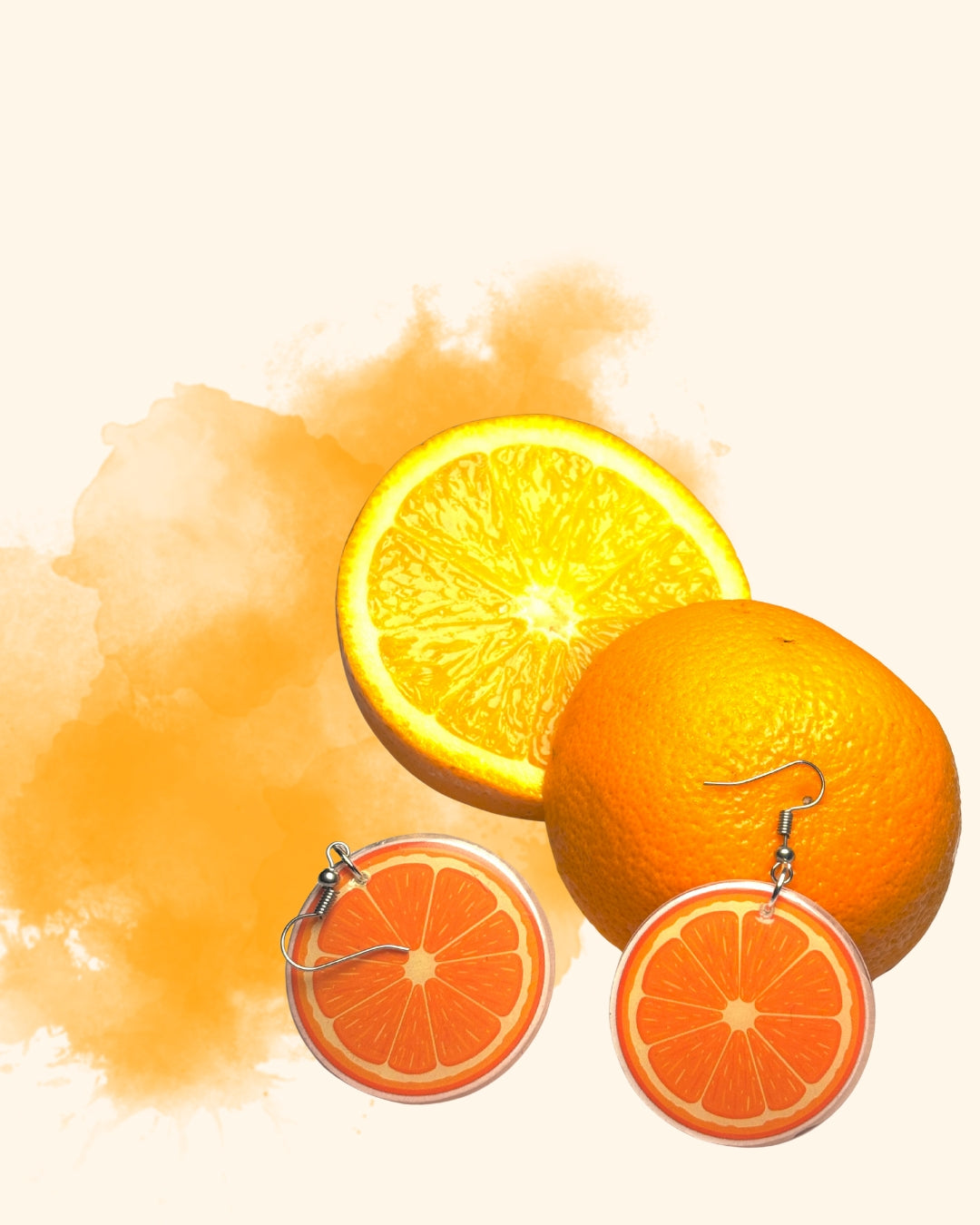 Orange Zing- Orange Earrings