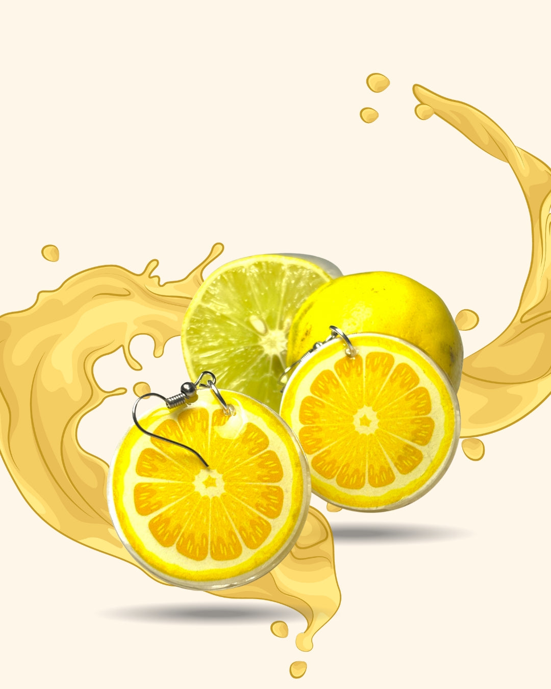Nimboo Pop — Yellow Lemon Earrings