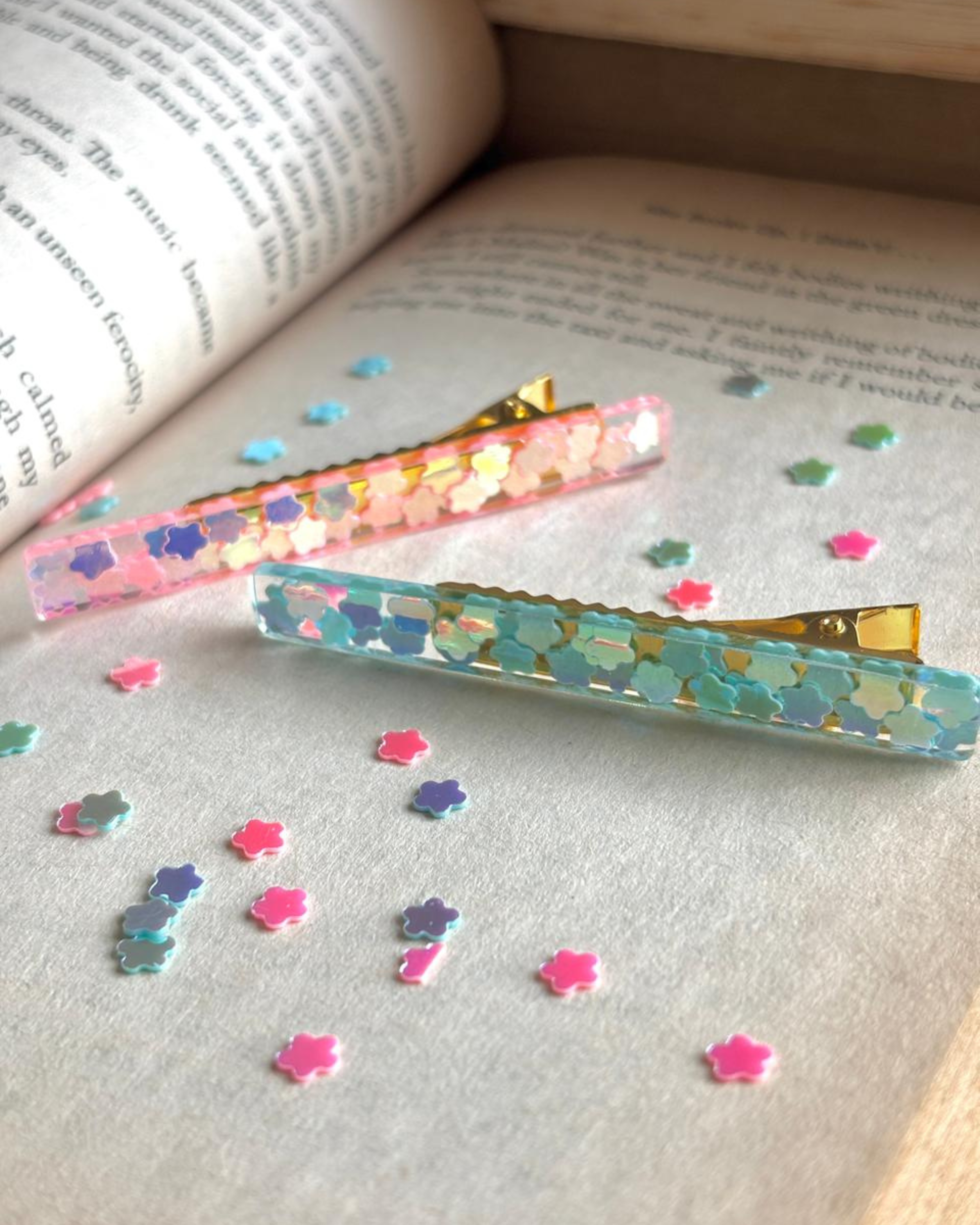 Blue & Pink Crush Hair Clips