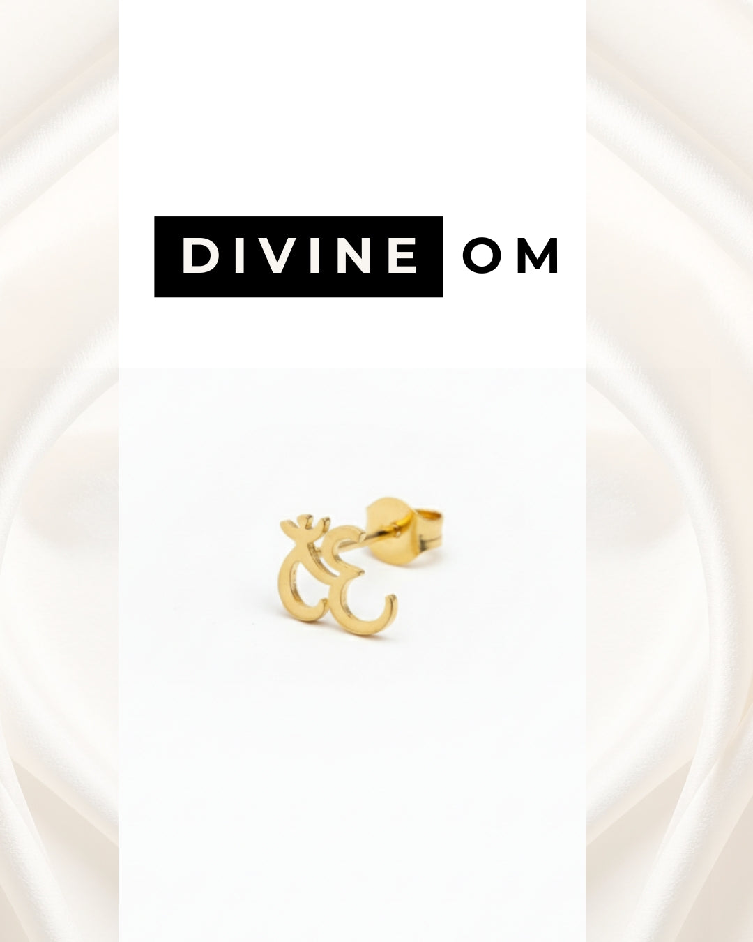 Divine OM stud earring ( Single stud )
