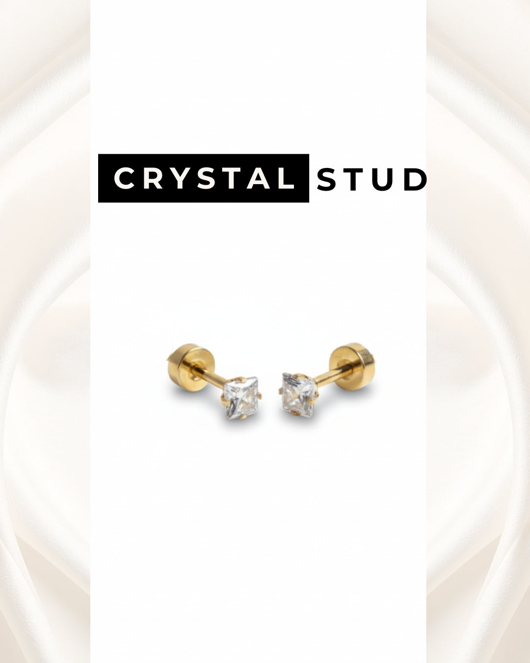 Crystal Men's Stud earring (Pair)