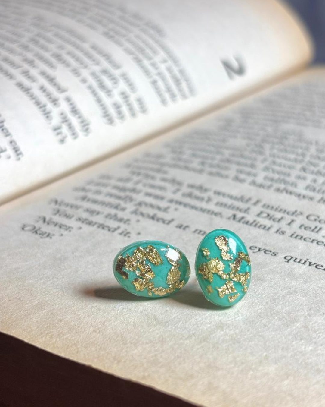 Aqua Gold Studs