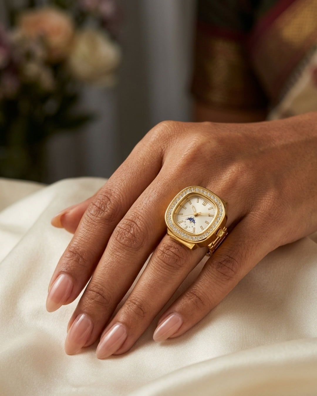 Crystal Ring Watch