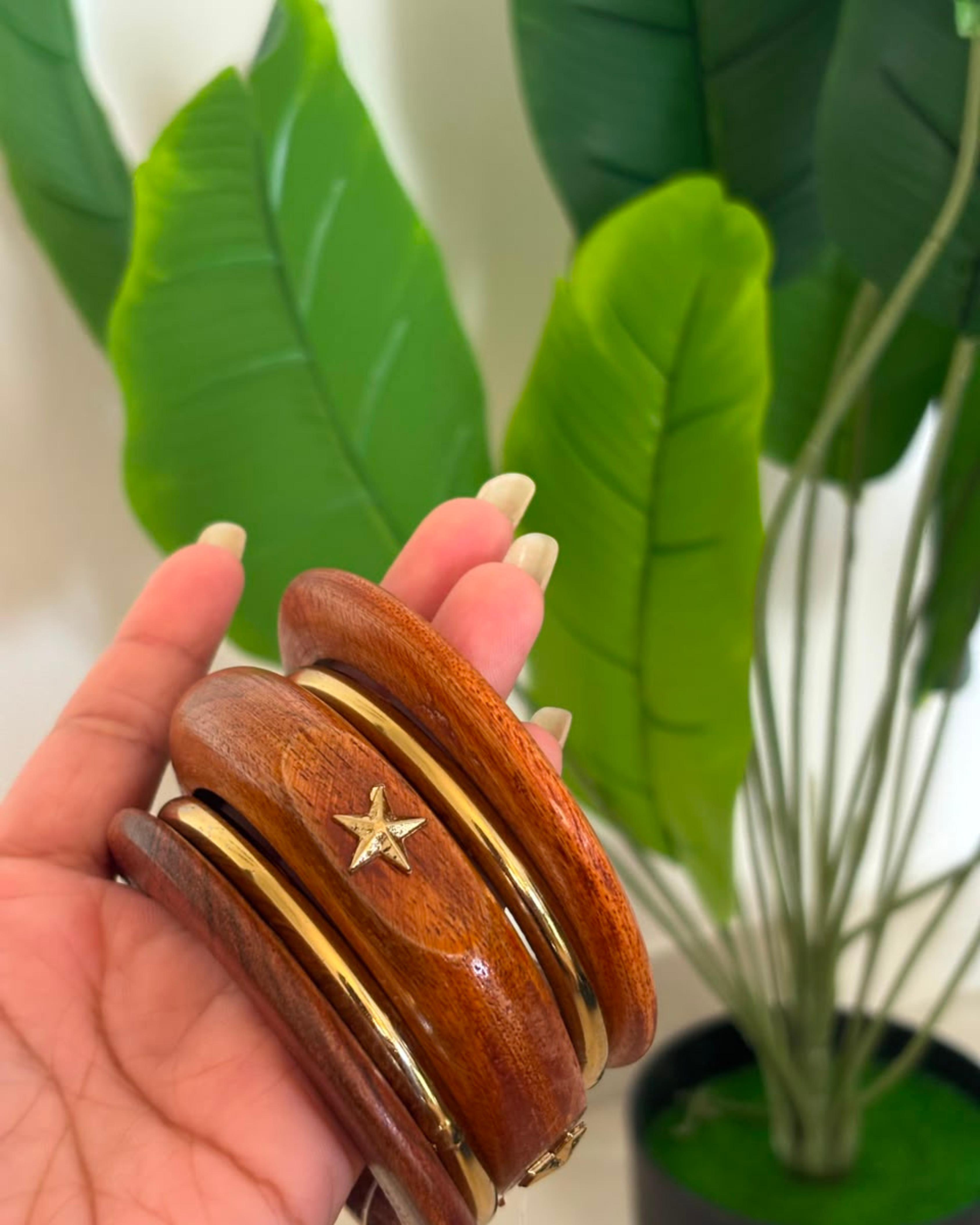 Wooden Classic bangle stack