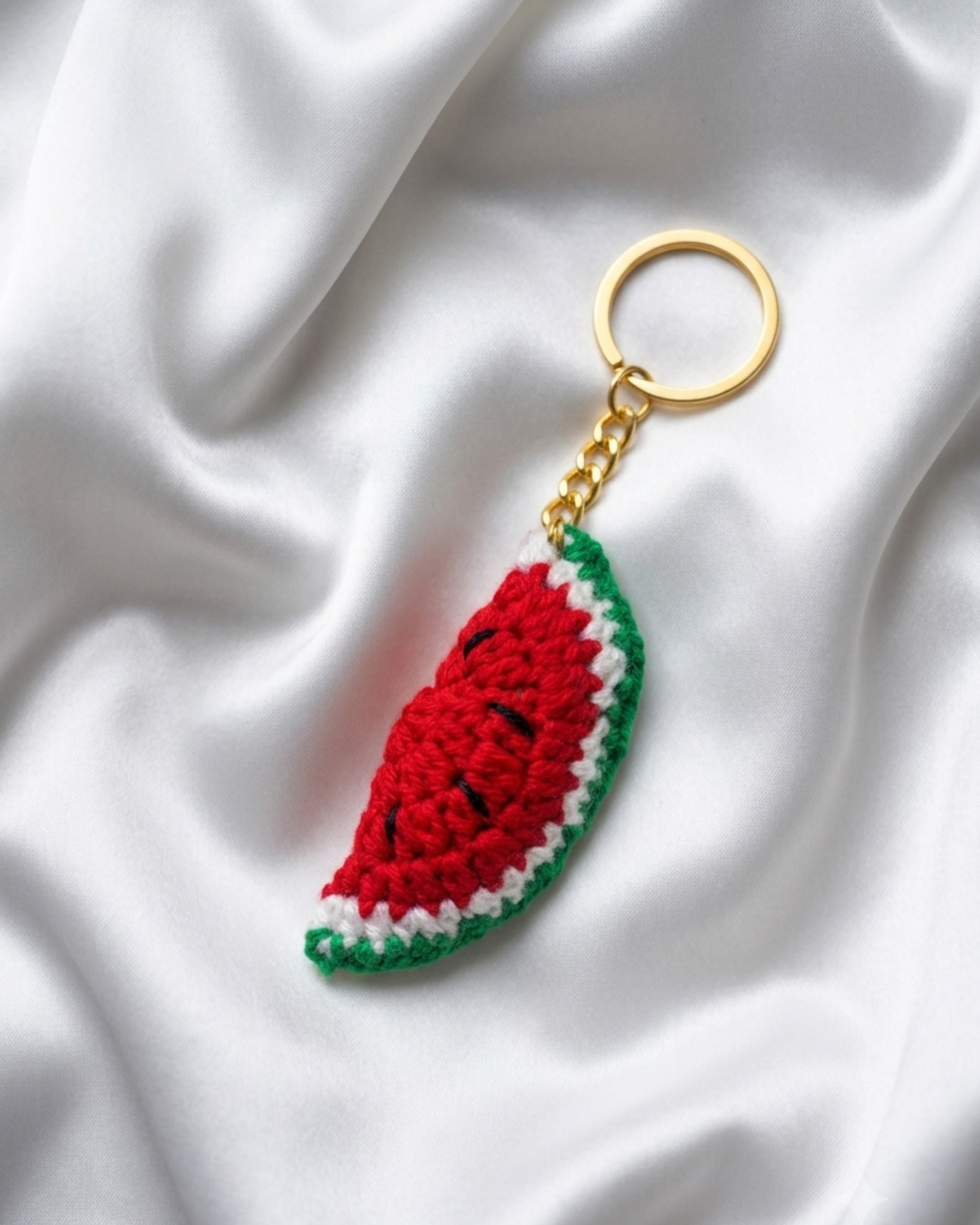 Melon pop crochet handmade keychain