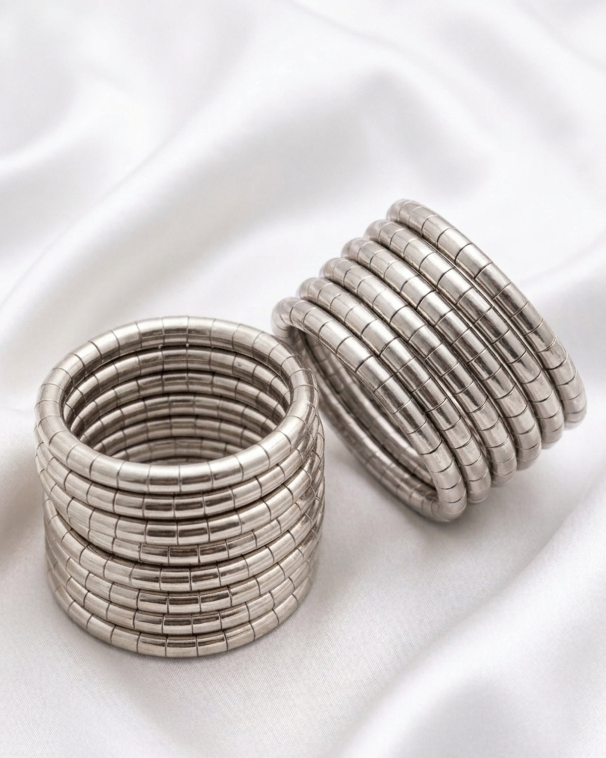Spiral Twist Silver Bracelet